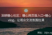 深耕糖心社区：糖心网页版入口+糖心vlog，让观众交流氛围拉满