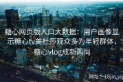 糖心网页版入口大数据：用户画像显示糖心tv美杜莎观众多为年轻群体，糖心vlog成新风尚