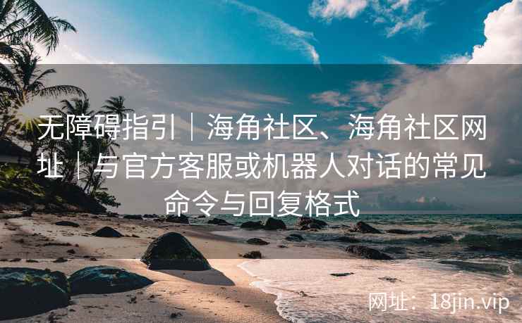 无障碍指引｜海角社区、海角社区网址｜与官方客服或机器人对话的常见命令与回复格式