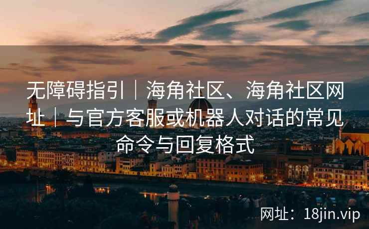 无障碍指引｜海角社区、海角社区网址｜与官方客服或机器人对话的常见命令与回复格式