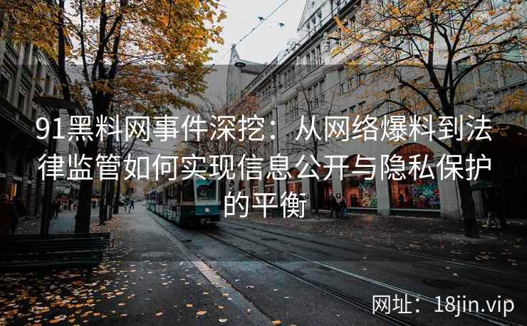 91黑料网事件深挖：从网络爆料到法律监管如何实现信息公开与隐私保护的平衡